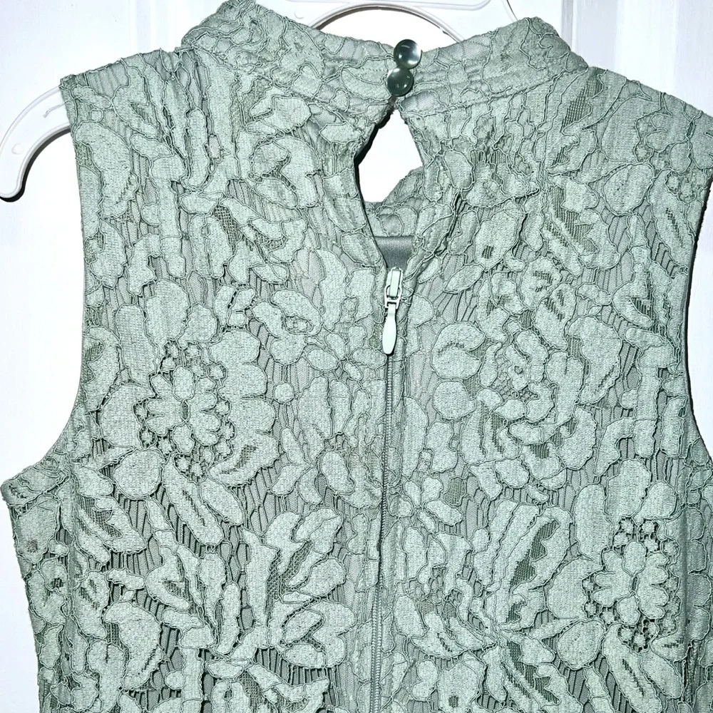 Us Angels Blush Green Sage Lace Kids Dress Size 8